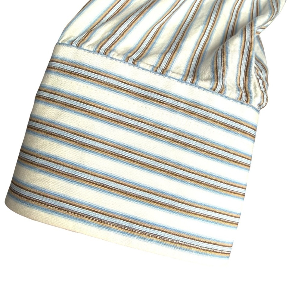 Canali Button Up Dress Shirt Mens Sz 44 EU 17.5 US Multicolor Striped Made Italy - Picture 11 of 11